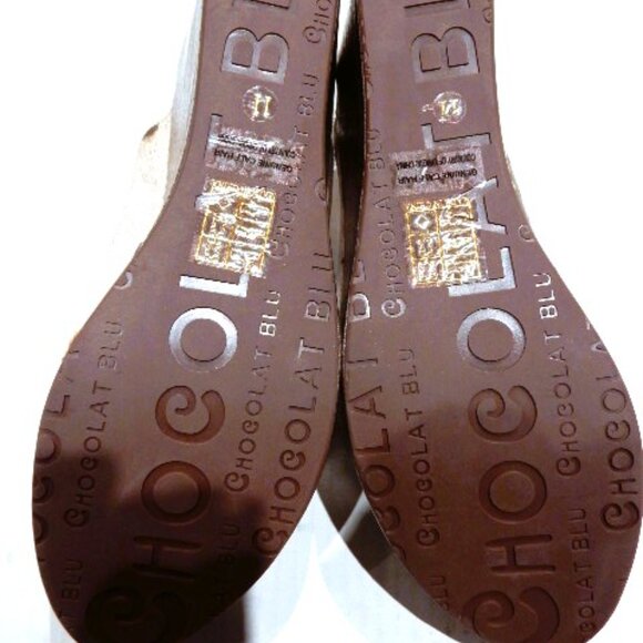 Chocolat Blue Viona Calf Hair Wedges in Size 11 (New) - Picture 5 of 5